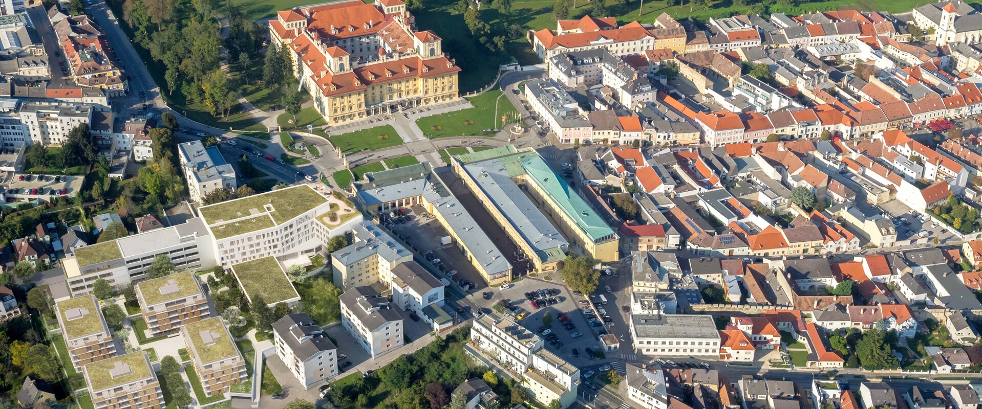 Luftansicht Schlossquartier Eisenstadt